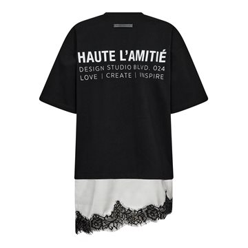 Haute L' Amitié - Loose Mix Lingerie Tee - Black